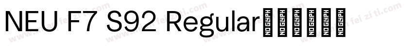 NEU F7 S92 Regular字体转换